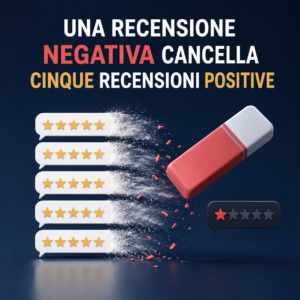 Una recensione negativa cancella cinque recensioni positive